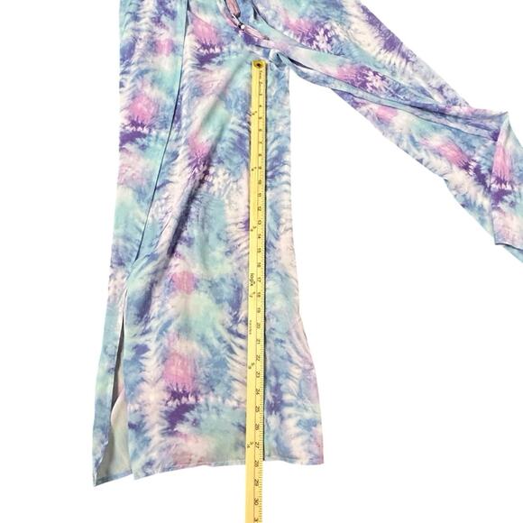 apana Resort Palazzo Pants Womens Size S Blue Purple Pink Ethereal Tie Dye NWT - Picture 9 of 12
